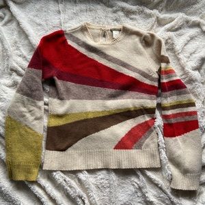 J.Crew Asymmetrical Striped Sweater Medium